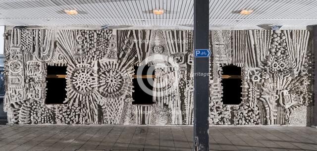 Relief mural by William Mitchell, Bull Yard, Coventry, West Midlands, 2014. Artist: Steven Baker.