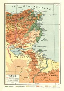 'Relief Map of Tunisie 1914. Creator: Unknown