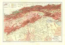 'Relief Map of Algerie 1914. Creator: Unknown