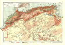 'Relief Map of Berberie 1914. Creator: Unknown