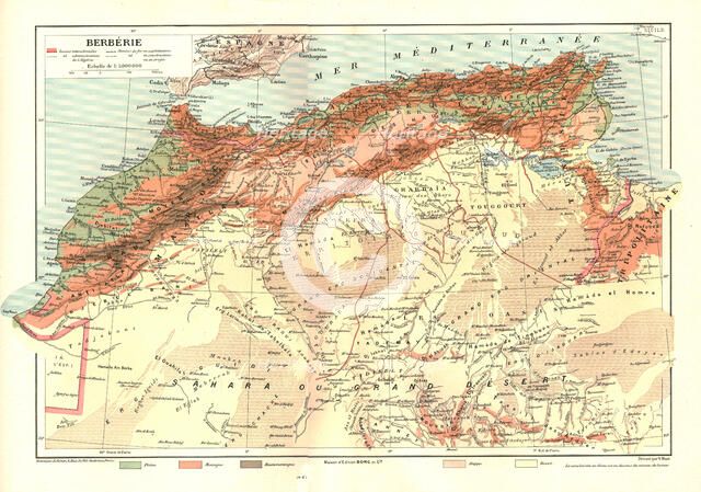''Relief Map of Berberie', 1914. Creator: Unknown.