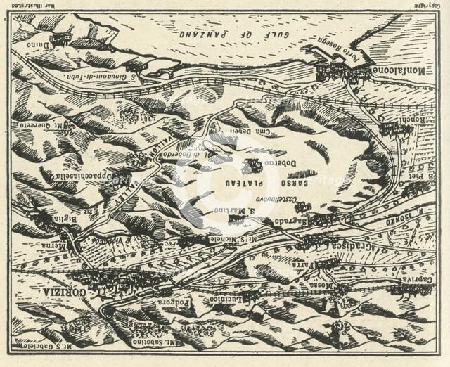 'Relief Map of Gorizia and the Carso Plateau', 1917. Creator: Unknown.