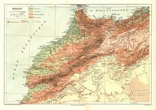 'Relief Map of Maroc 1914. Creator: Unknown