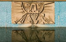 Relief/mosaic by William Mitchell, the Water Gardens, Harlow, Essex, 2015. Artist: Steven Baker