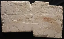 Relief of Men Bringing Birds and Cattle, c. 2311-2281 BC. Creator: Unknown