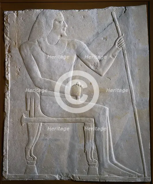 Relief of Nyankhnesut Seated, c. 2311-2281 BC. Creator: Unknown.