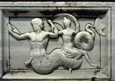 Relief of a column base, Sanctuary of Apollo of Didyma, Temple of Apollo, Anatolia, Turkey, 1999. Creator: Unknown