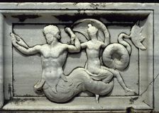 Relief of a column base, Sanctuary of Apollo of Didyma, Temple of Apollo, Anatolia, Turkey, 1999. Creator: Unknown