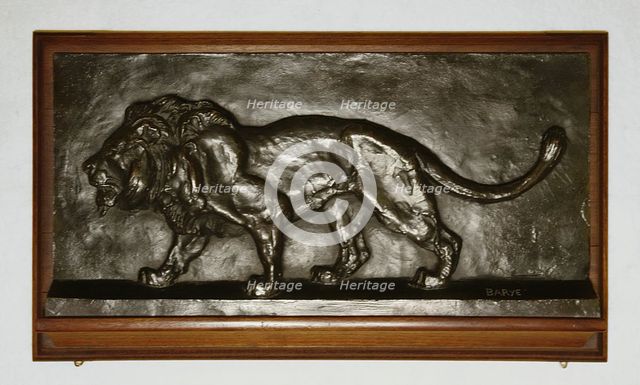 Relief of a Walking Lion, 1850/1900. Creator: Antoine-Louis Barye.