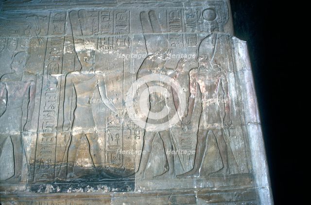 Relief of Alexander the Great before Amun-Ra, Temple sacred to Amun Mut & Khons, Luxor, Egypt. Artist: Unknown