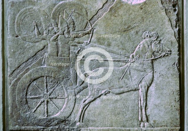 Relief of an Assyrian Chariot. Artist: Unknown