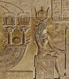 Relief of Cleopatra VII as Goddess Hathor, ca 69-30 BC. Creator: Ancient Egypt