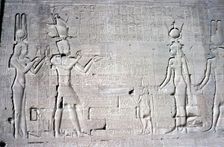 Relief of Cleopatra and Caesarion, Temple of Hathor, Dendera, Egypt, c125 BC-c60 AD