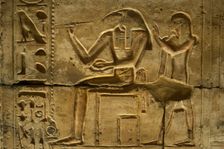 Relief of God Thoth, Temple of Seti I, Abydos, Egypt, New Kingdom, 19th Dynasty (2003). Creator: LTL