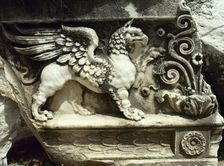 Relief of Griffin, Sanctuary of Apollo of Didyma, Temple of Apollo, Anatolia, Turkey, 1999. Creator: Unknown