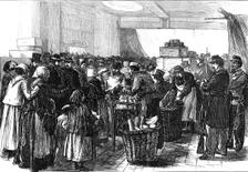 Relief of Paris: distribution of the English gift at the Magasin du Bon Marché, rue de Sèvres, 1871. Creator: Unknown