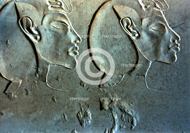 Relief of pharaoh Amenhotep IV or Aknaton.