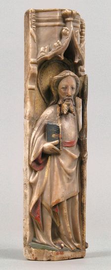 Relief of Standing Saint under Oggi Arch, British, ca. 1450. Creator: Unknown