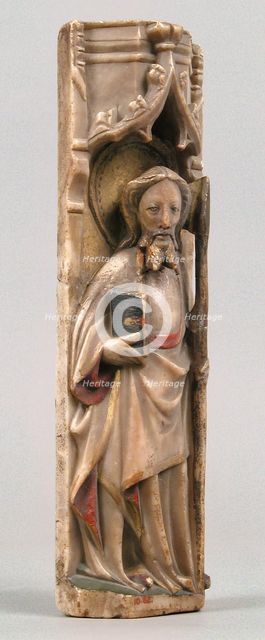Relief of Standing Saint under Oggi Arch, British, ca. 1450. Creator: Unknown.