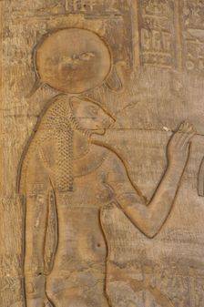 Relief of Sekhmet, the lion-headed goddess, Temple of Kom Ombo, Egypt, 2nd century BC (2003). Creator: Unknown