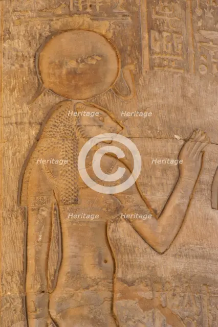 Relief of Sekhmet, the lion-headed goddess, Temple of Kom Ombo, Egypt, 2nd century BC (2003). Creator: Unknown.