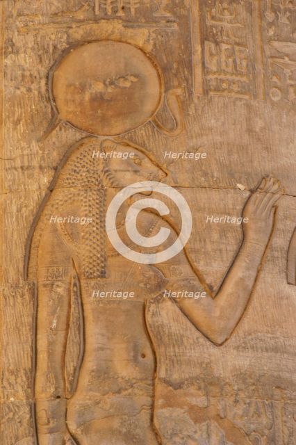 Relief of Sekhmet, the lion-headed goddess, Temple of Kom Ombo, Egypt, 2nd century BC (2003). Creator: Unknown.