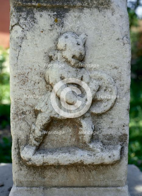 Relief of the Thraex, Aphrodisias (Anatolia, Turkey), 2000.  Creator: LTL.
