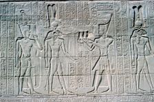 Relief of the Pharaoh before Knum, Temple of Khnum, Ptolemaic & Roman Periods