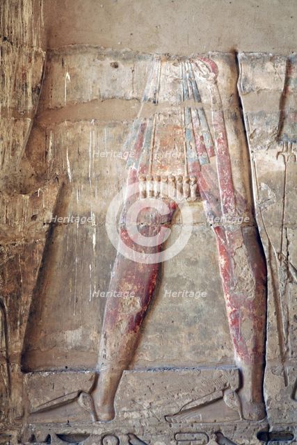 Relief of the sun god Ra (Burial site of Siptah, KV47), ca 13th-12th cen. BC. Artist: Ancient Egypt  