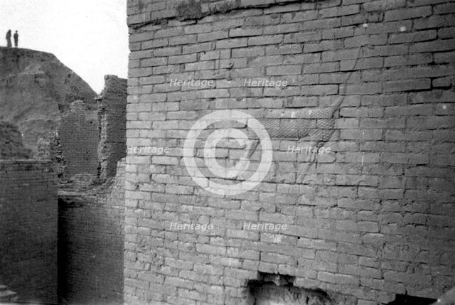 Relief on the Ishtar Gate, Babylon, 1917-1919. Artist: Unknown