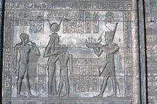 Relief on the Roman Mammisi, Temple of Hathor, late Ptolemaic and Roman, c125 BC - c60 AD
