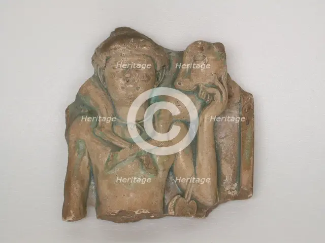 Relief Depicting a Calf-Bearer, Egypt, Ptolemaic Period (304-30 BCE). Creator: Unknown.