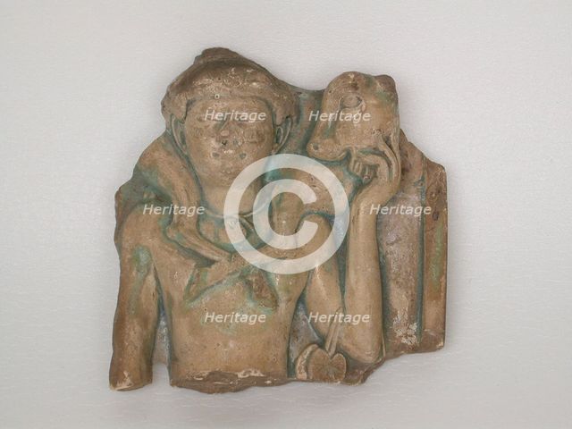 Relief Depicting a Calf-Bearer, Egypt, Ptolemaic Period (304-30 BCE). Creator: Unknown.