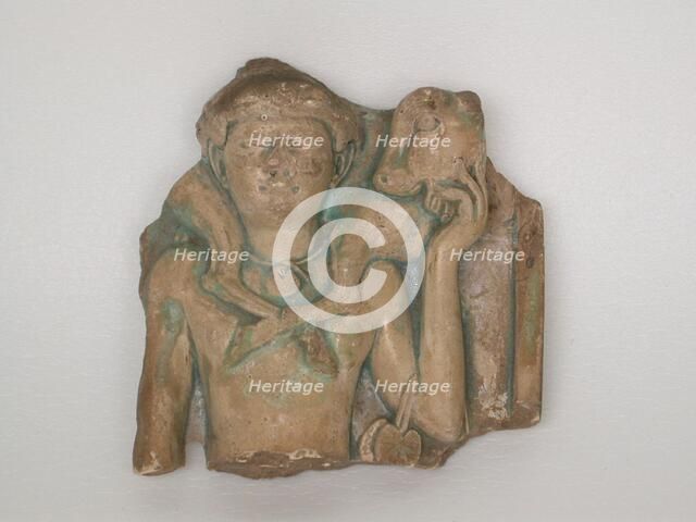 Relief Depicting a Calf-Bearer, Egypt, Ptolemaic Period (304-30 BCE). Creator: Unknown.