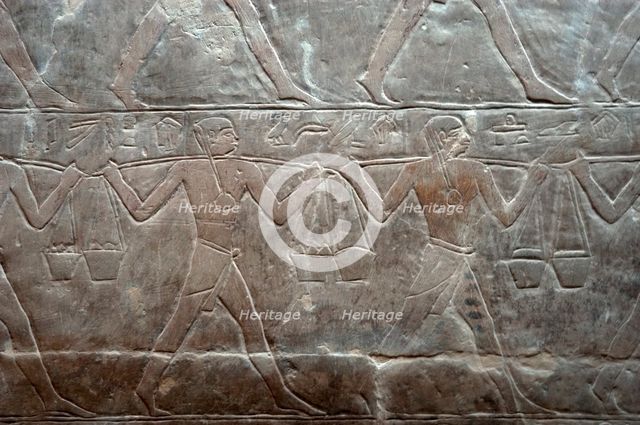 Relief depicting offering bearers, Mastaba of Mereruka, Saqqara, Egypt, Old Kingdom, 2003. Creator: Unknown.