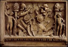 Relief depicting panoply of trophies, 19th century? Creator: Unknown