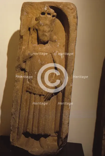 Relief figure of King Olaf, from St. Magnus Cathedral, Kirkwall, Orkney, 20th century. Artist: Unknown.