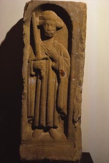 Relief figure of St Magnus from Kirkwall Cathedral, Orkney. (20th century). Artist: CM Dixon