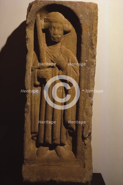 Relief figure of St Magnus from Kirkwall Cathedral, Orkney. (20th century). Artist: CM Dixon.