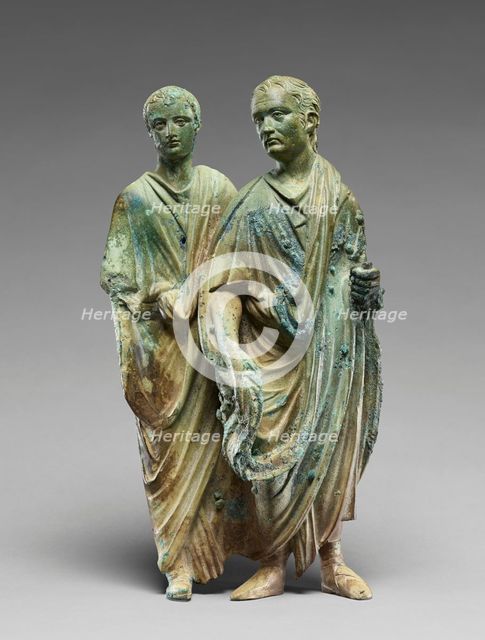 Relief Fragment of Two Men, A.D. 50-75. Creator: Unknown.