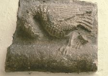 Relief Fragment with a Bird, between 12th and 13th century. Creator: Unknown