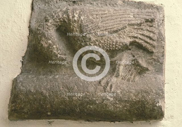 Relief Fragment with a Bird, between 12th and 13th century. Creator: Unknown.