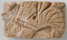Relief Fragment with Lotus Design, Coptic, 6th-7th century. Creator: Unknown