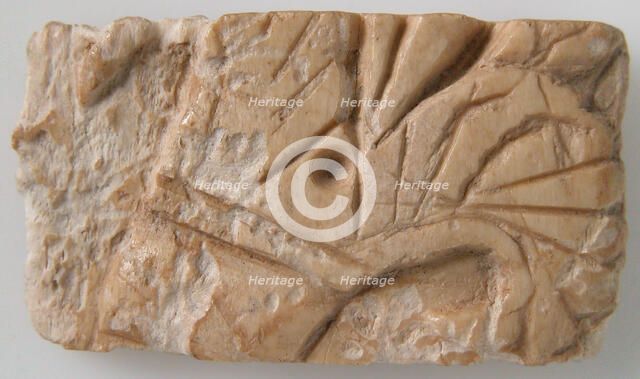 Relief Fragment with Lotus Design, Coptic, 6th-7th century. Creator: Unknown.