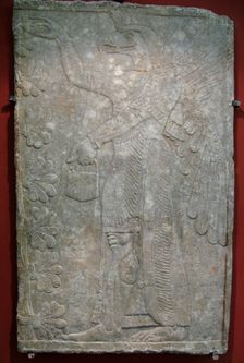 Relief from the palace of Ashurnasirpal II at Kalhu, Nimrud, 9th century BC. Creator: Assyrian Art