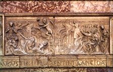 Relief in the Oratory façade arch of San Bernardino in Perugia