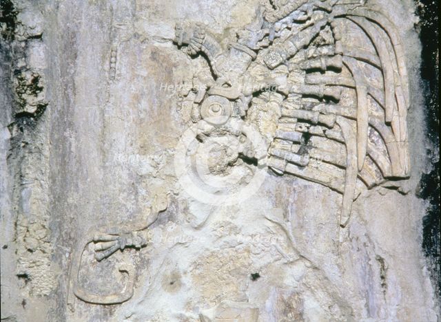 Relief in 'The Palace' representing a king or a warrior.