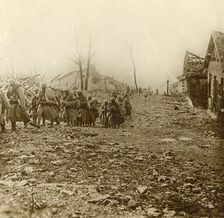 Relief infantry at the attack of Douaumont, northern France, 1916