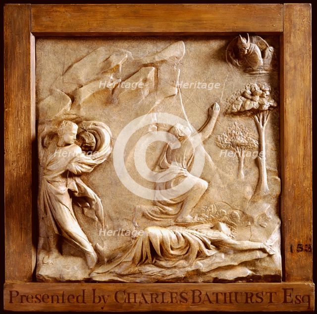 Relief panel depicting religious scene, (19th century?). Creator: Unknown.