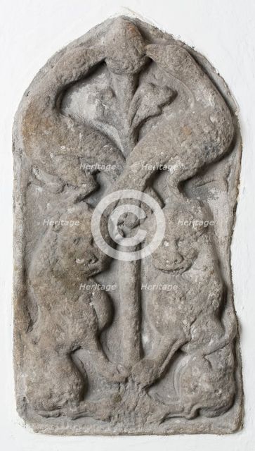 Relief Panel with Birds and Lions, between 12th and 13th century. Creator: Unknown.